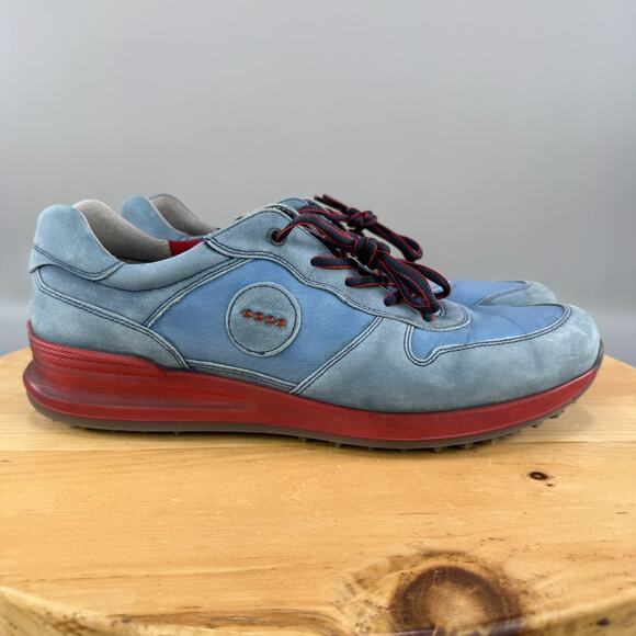 ECCO Speed Hybrid Golf Men's Size 45 EU (11-11.5 US) Shoes Blue Red Spikeless - Picture 1 of 9